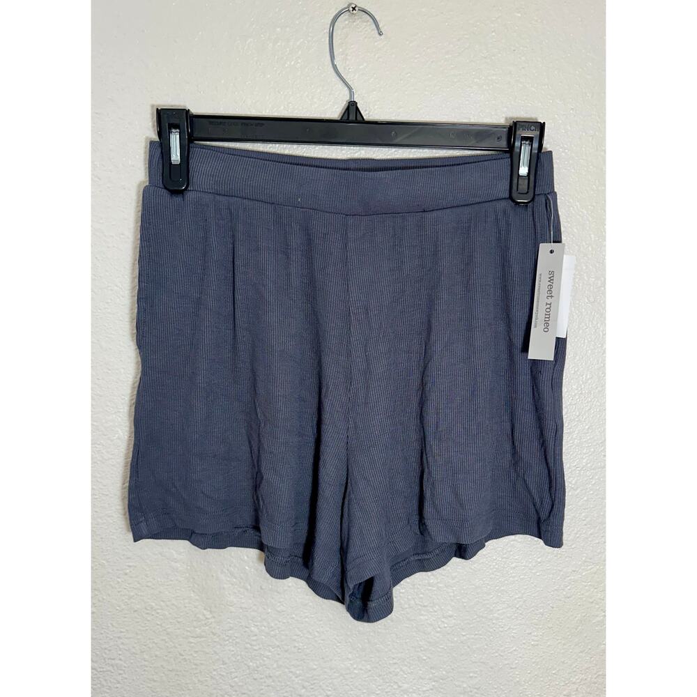 Sweet Romeo Ribbed Flowy Shorts Midnight M
